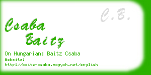 csaba baitz business card